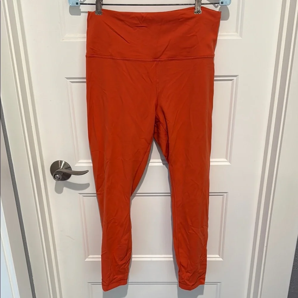 Lululemon 12 orange wunder train leggings great condition - Picture 1 of 5